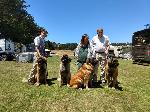 [Tesla with her three girl puppies at Carmel. L-R is Kepler, Elsa, Tesla and Faraday.]